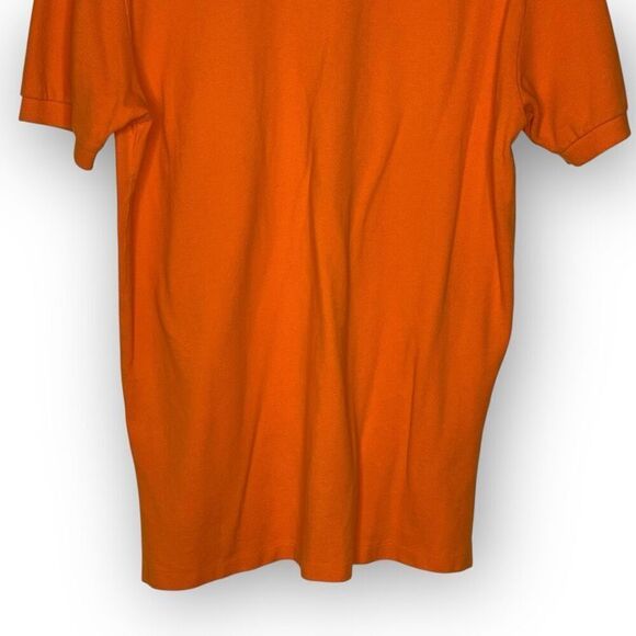 Vintage Polo Ralph Lauren Orange Pique Short Sleeve Polo Shirt Men's Size Medium - Picture 6 of 9